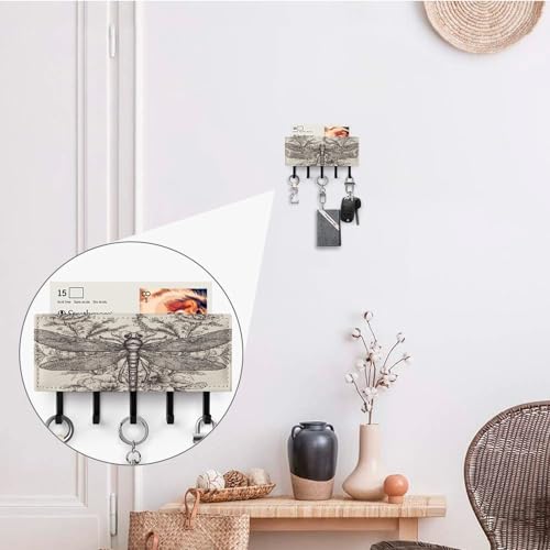Portallaves de pared con libélula para solucionar el desorden de las cartas 5