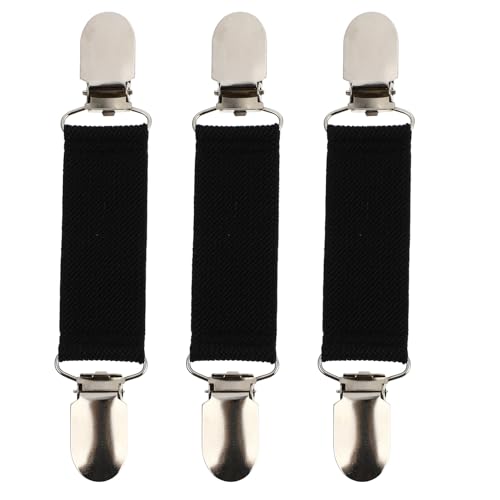 LRXIYODE Lot de 3 Set de Pinces à Pull en Alliage Noir, Clips Décoratifs pour Cardigans et Gilets, Accessoires Mode pour Femme, Maintien Anti-décollement, pour Vêtements Hiver