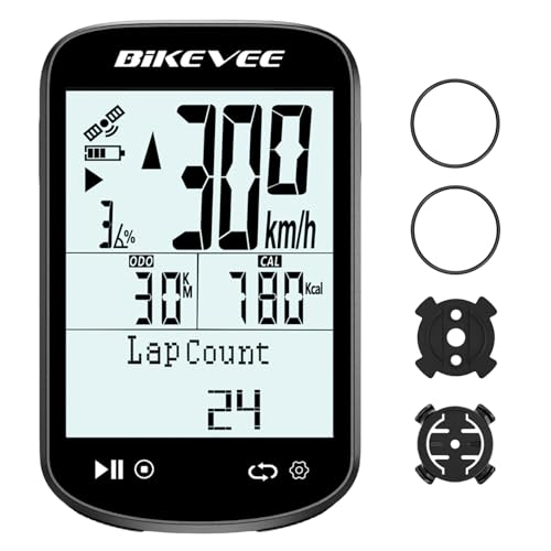 Bikevee Bike Computer 2.6" Bluetooth GPS Odometer IPX7
