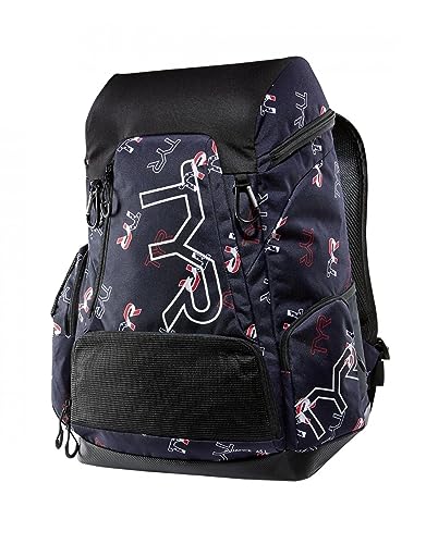 Image of TYR Adult Alliance 45L Athletic Swim and Gym Backpack - White /Black