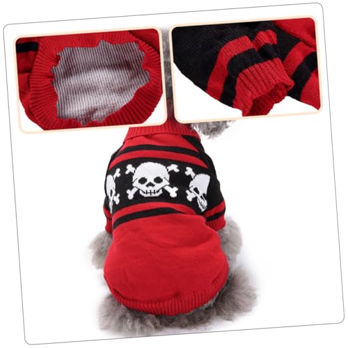Disfraz Halloween Perro Suéter Calavera L Tejido miniatura 6