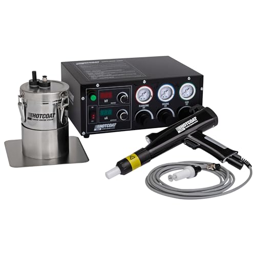 Eastwood HotCoat 100kV Powder Coating Gun System | Multi-Coat Coverage | 2-lb Powder Hopper | Integrated LED Light