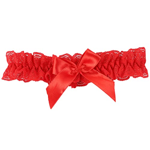 LeJulyeekay Bridal Garter Set Red Leg Garter Belt for Wedding Garters for Bride Garder Lace Garter Women