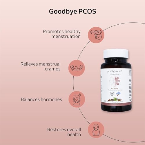 Image of Purely Yours Floveda Period Care Ayurvedic Capsules, Balances Hormones, Pigmentation & Acne, 30 Capsules