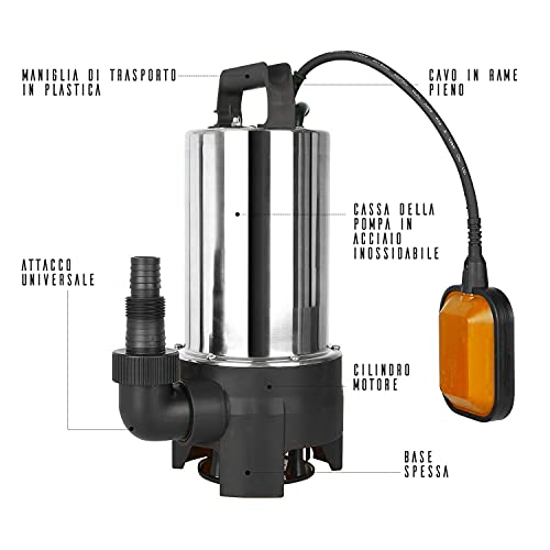 Pompa sommersa immersione acque chiare e acque