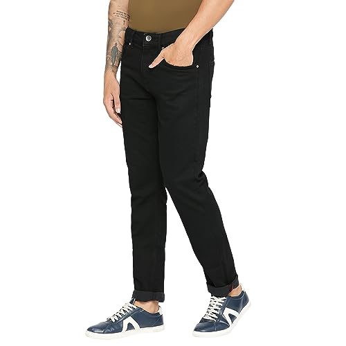 Image of Being Human Green Skinny Cropped Fit Men's Denims Clothing