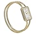 Blekon Collections Womens 30mm Square Elegant Metal Cuff Bangle Fashion Watch (Gold)