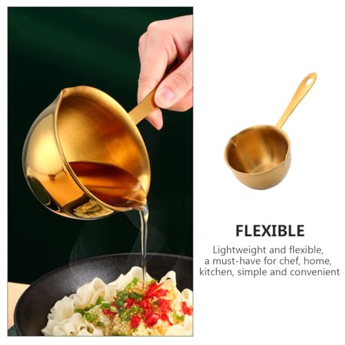 Casserole mini en inox 10 cm avec bec verseur pour plaque induction - 4