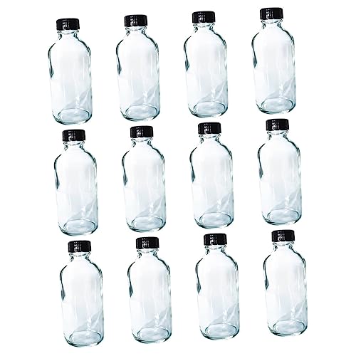 Cabilock Glass Reagent Bottles 12 Pack 120ml Small Mouth Bottles for Laboratory Use Chemical Storage