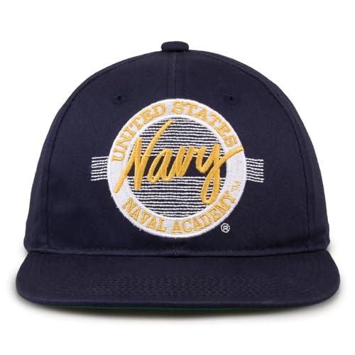 The Game NCAA Navy Midshipmen Retro Circle Design Hat, Adjustable, One Size