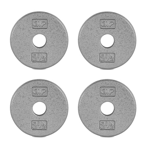Image of CAP Barbell Standard 1-Inch Cast Iron Weight Plates - Singles & Sets | 1.25-50 lbs | Multiple Options