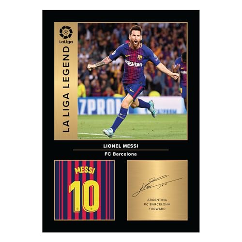 Icons Wall Art Foto impresa A4 firmada por Lionel Messi Barcelona...