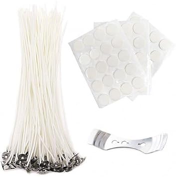 EricX Light 8 Candle Wicks Kit with Stickers and Centering Device,60 pcs