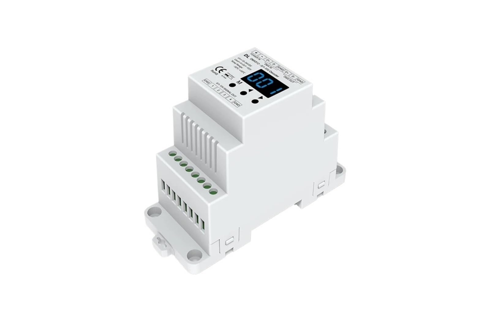 Décodeur DMX512 0-10V 4 canaux avec rail d'affichage numérique convertisseur PWM