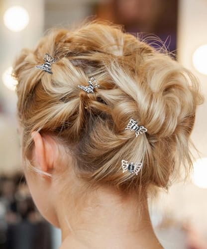30 peças de grampos de cabelo de borboleta pequena para mulheres com trança decorativa com design de