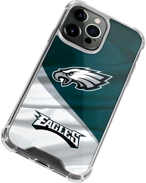 Skinit Clear Phone Case Compatible with iPhone 13 Pro Max - Officially Licensed NFL Philadelphia Eagles Design