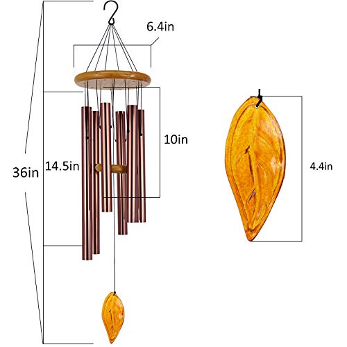 Wind Chimes Outdoor Large Deep Tone,36 Inch Memorial Wind Chimes With Metal Tubes Tuned To Produce Soothing Music In Memory Favorite People|Perfect Memorial Gift For Your Garden Décor #TOP4