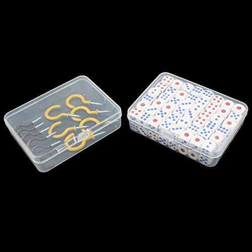 Image of Rectangular Clear Plastic Storage Containers, 12 Pack | 4.5 x 3.3 x 1.1 inch, Hinged Lid, For Beads and Small Craft Items