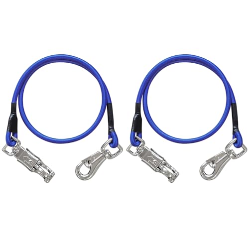 MIYABALA Bungee Horse Trailer Ties 36 Inch Long Bungee Cross Ties for Horses with Super Strong Quick Release Panic Snap and Bull Snap for Horse Trailer Accessories