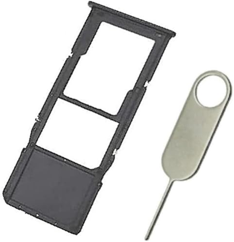 Bandeja de tarjeta SIM individual Reemplazo del titular de la tarjeta SD para Samsung Galaxy A12 SM-A125U A125U1 S127DL(Negro)