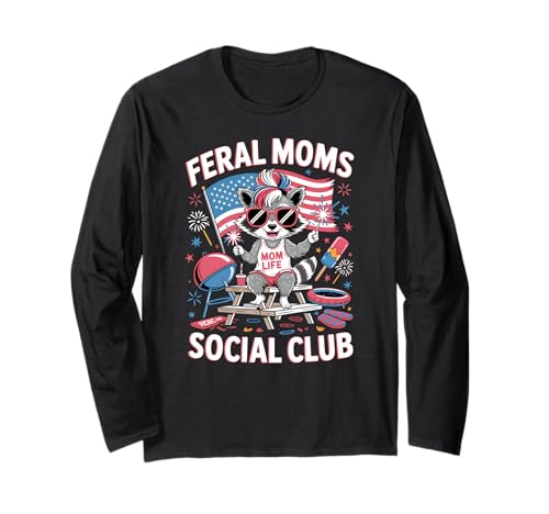 Feral Moms Social Club 4 de julio Manga Larga