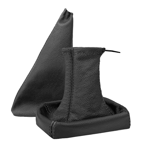 Schaltsack für Opel Tigra (B) Twintop Set mit Handbremsmanschette - Bj. 2004-2009 - Schwarz - Schaltmanschette Manschette für Schaltung & Handbremse Handbremssack - Abdeckung aus Echtleder A0020-1