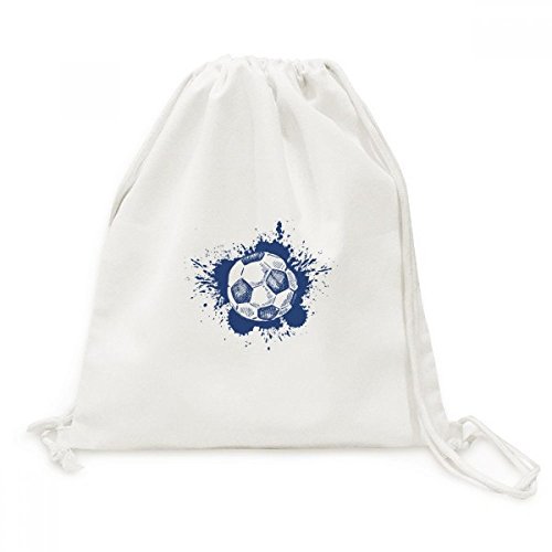 Sac cordon football bleu en toile pour voyage et sport
