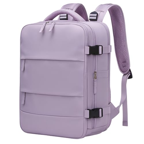 Mochila Viagem Viral Avião Aeroporto Low Cost Impermeável Bagagem de Mão - Lilás