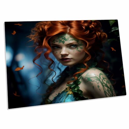 3dRose Red Haired Woman with Ivy Tattoos - Pad para Escritorio miniatura 1