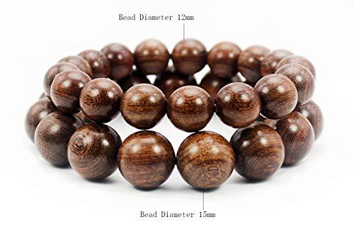 Image of Prayer Bead bracelet Mala Beaded Bracelets for Men Women 12 /15MM 
