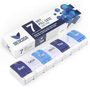Medcosa 7 Dagen Pill Case | Vaarwel gemorste Pillen | Wekelijkse Medicine Organizer | Supplement Box met 7…