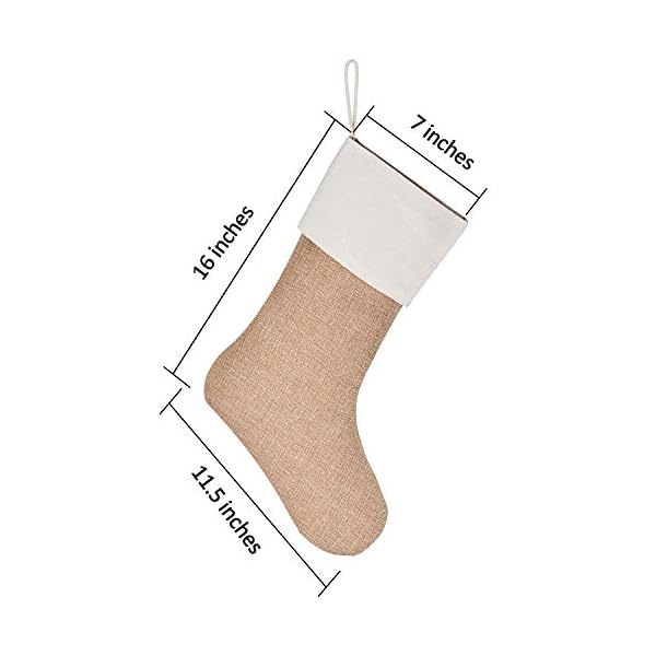   Sunshane-Burlap-Christmas-Stockings-Xmas-Fireplace-Hanging-Stockings-Decoration-Stockings-for-Christmas-Decoration-DIY-Craft-Flaxen-5