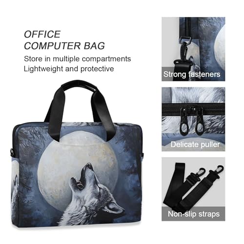 Maletín portátil para laptop ALAZA Wolf Moon 13-15.6 pulg miniatura 5