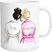 WalDeal 1 Piece, Maid Of Honor with Bride Best Friend Gifts. Wedding Coffee Mug, 11-OZ Fine Bone Ceramic White