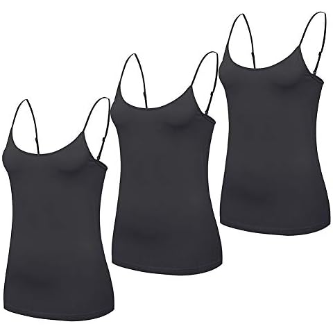 Comfyin Seamless Camisole for Women Adjustable Spaghetti Strap Tank Top Slim-Fit Basic Cami Tanks Cover