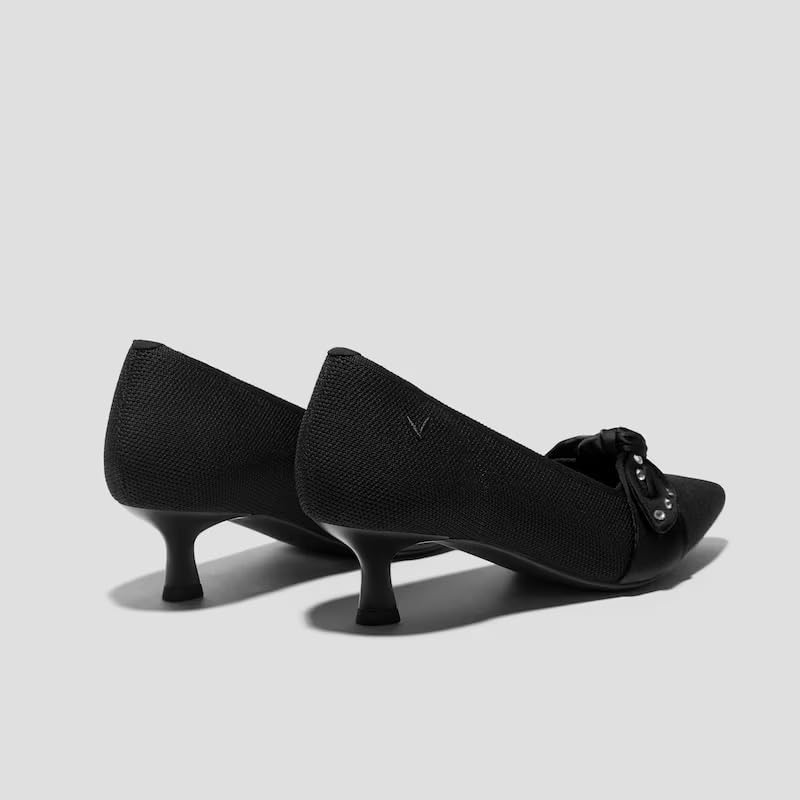 VIVAIA Sasha Women's Pointed-Toe Bow Kitten Heels Elegant Arch Support Anti-Slip Outsole