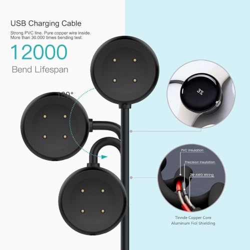 Image of Fast Charger for Google Pixel Watch 2 & Pixel Watch 3 /Fitbit Ace LTE USB C Charging Cable Cord