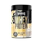 Warrior Whey Protein Powder 500g, 20 Servings – High Protein Shake Supplement for Muscle Growth, Recovery & Weight Loss – Low Sugar, Low Carb, Gluten Free Meal Replacement Shake – Vanilla Milkshake