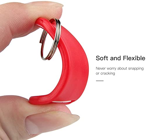 Etiquetas de chave, pacote de 10 etiquetas de chave com etiquetas chaveiro etiquetas de chave de plá