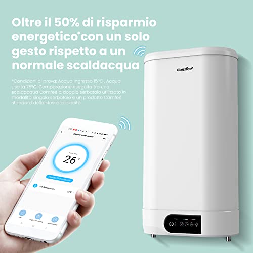COMFEE' Scaldabagno Elettrico 80 Litri - Accumulo, Risparmio Energetico, Antibatterico - Foto 3