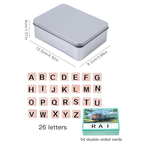 Tarjetas educativas de madera y rompecabezas de abecedario para preescolar 2