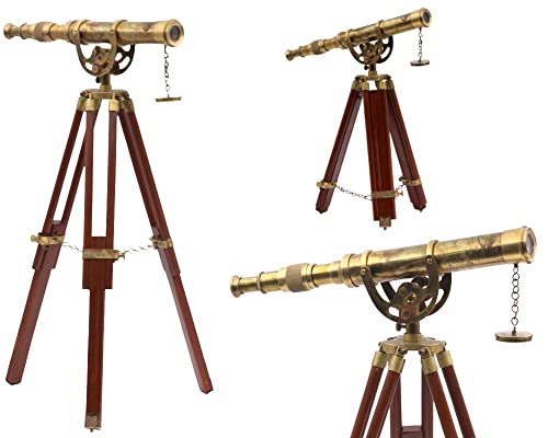 Roorkee Instruments Antique Brass Nautical Telescope #TOP20
