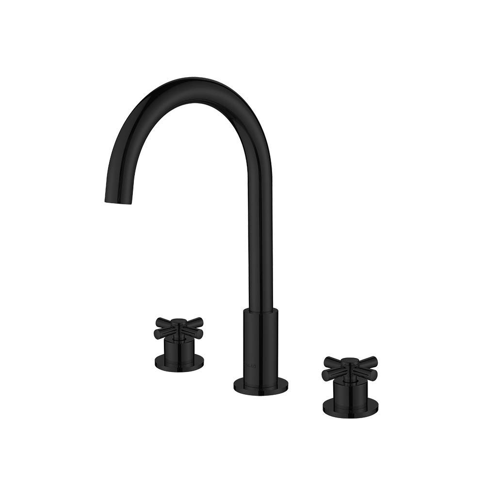 Mitigeur de lavabo à 3 trous en laiton chrome chic