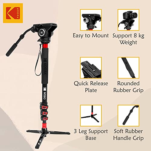 Image of Kodak M580 with Large Metal Hydraulic Head and 3 Level Support Base (Black)