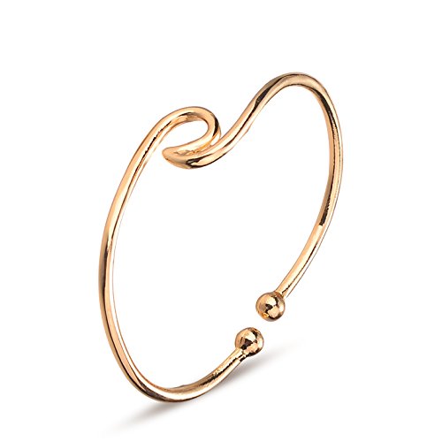 Bohemia Ocean Wave Bracelet Wave bangle Wire wrap Gold Silver Sea Wave Island Surfer Cuff Adjustable Bracelet