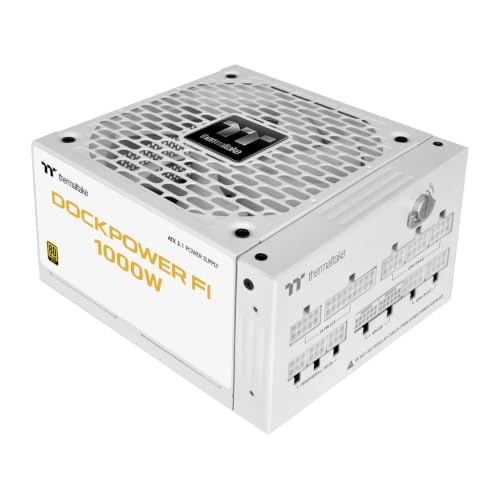 Image of Thermaltake Dockpower FI Snow 1000W ATX 3.1 Modular 80+ Gold Power Supply