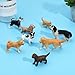 ONEST 20 Pieces Mini Dog Figurines Playset Hand Painted Tiny Dogs Realistic Detailed Plastic Puppy Figures Toys Small Dog Figurines for Kids Adults