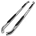 Spec-D Tuning 3" Stainless Steel Chrome Polished Round Side Step Rail Nerf Bars Boards Compatible with Ford F150 Supercrew Cab 2015-2021, 17-21 F250 350 450 550 Super Duty, L+R Pair
