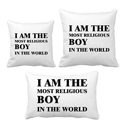 Housse de coussin Religious Boy en textile premium durable 45x45