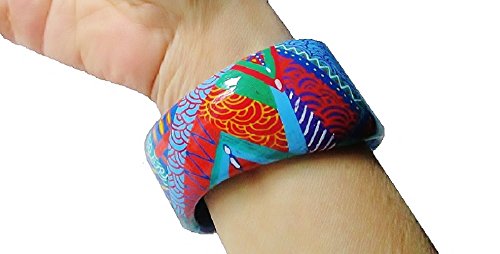Bracelet manchette peint à la main, un éclat d'art à porter - 3